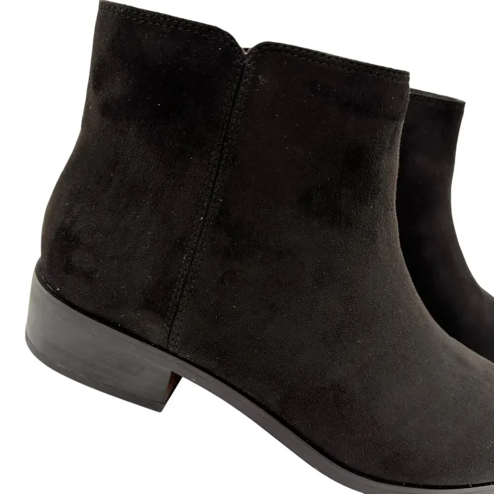 J. Crew Black Women's Suede ZipAnkle Booties Size 8